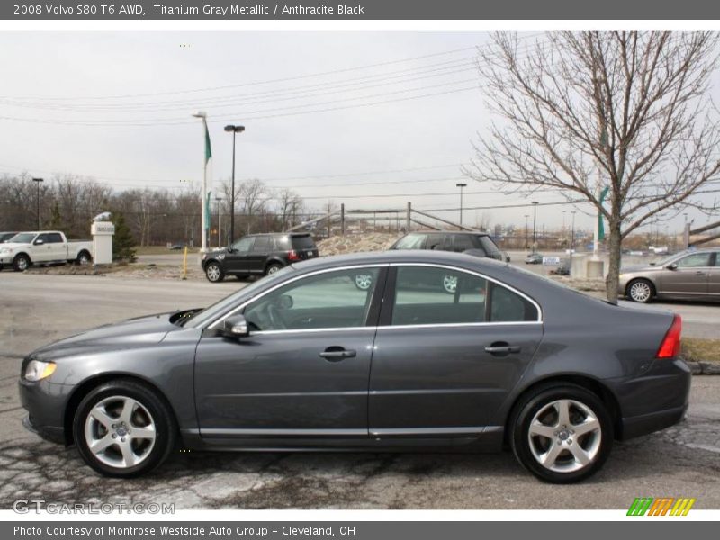 Titanium Gray Metallic / Anthracite Black 2008 Volvo S80 T6 AWD