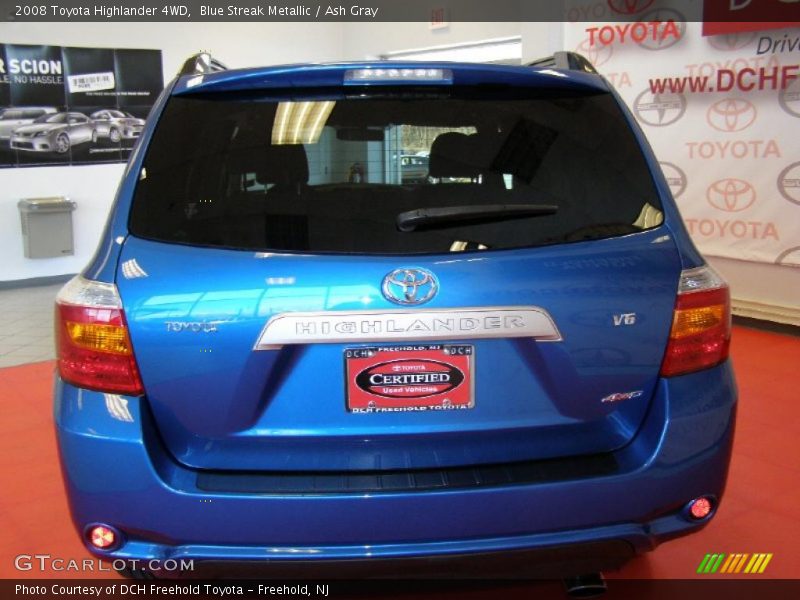 Blue Streak Metallic / Ash Gray 2008 Toyota Highlander 4WD