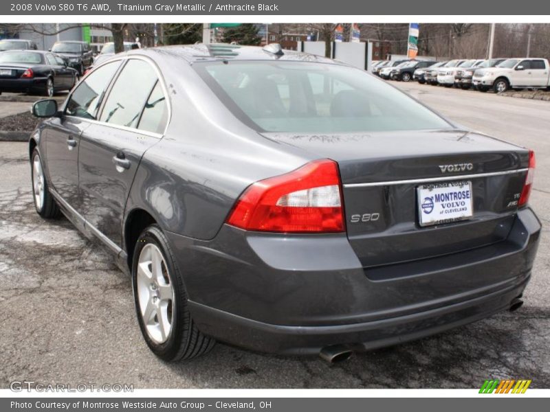 Titanium Gray Metallic / Anthracite Black 2008 Volvo S80 T6 AWD