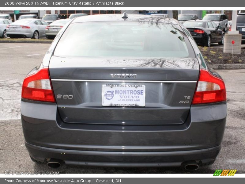 Titanium Gray Metallic / Anthracite Black 2008 Volvo S80 T6 AWD
