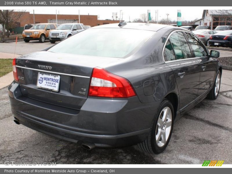 Titanium Gray Metallic / Anthracite Black 2008 Volvo S80 T6 AWD