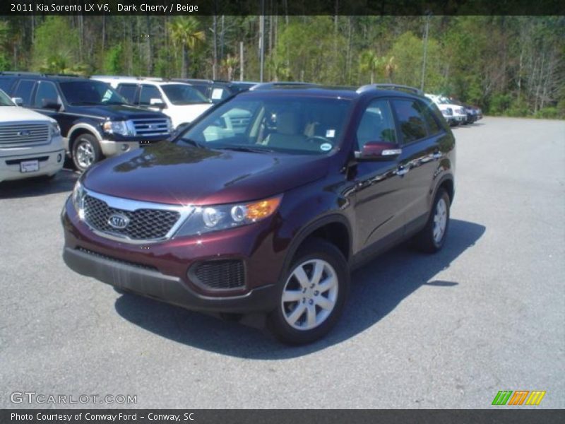 Dark Cherry / Beige 2011 Kia Sorento LX V6