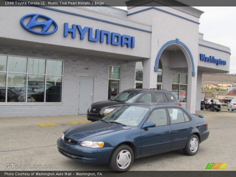 Mystic Teal Pearl Metallic / Beige 1998 Toyota Corolla LE