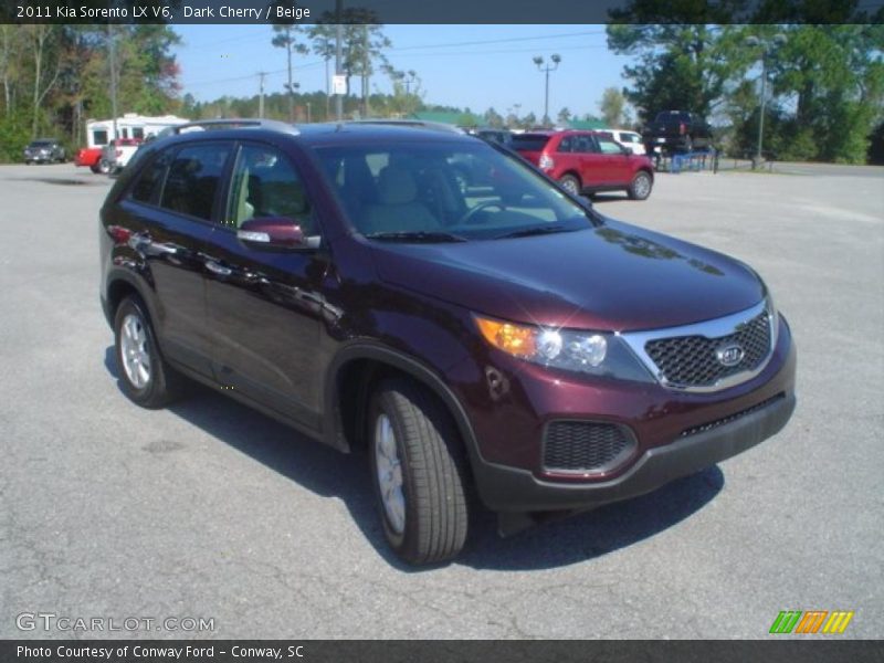 Dark Cherry / Beige 2011 Kia Sorento LX V6