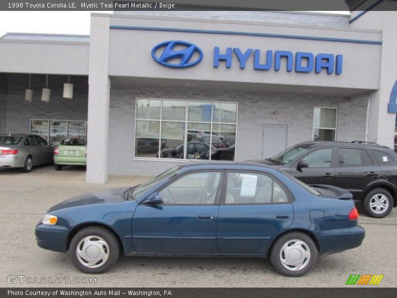 Mystic Teal Pearl Metallic / Beige 1998 Toyota Corolla LE