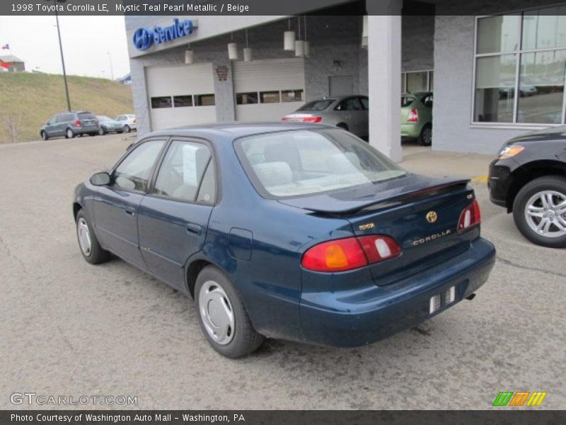 Mystic Teal Pearl Metallic / Beige 1998 Toyota Corolla LE