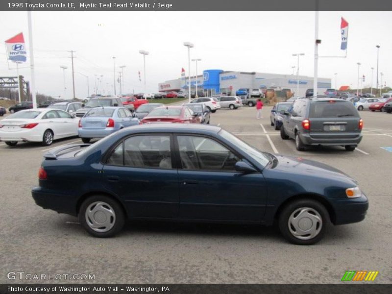 Mystic Teal Pearl Metallic / Beige 1998 Toyota Corolla LE