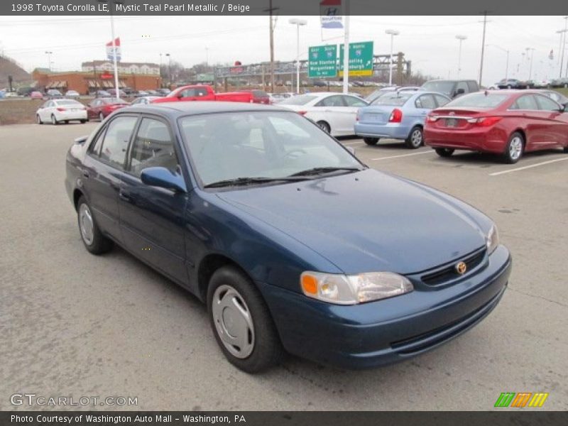 Mystic Teal Pearl Metallic / Beige 1998 Toyota Corolla LE