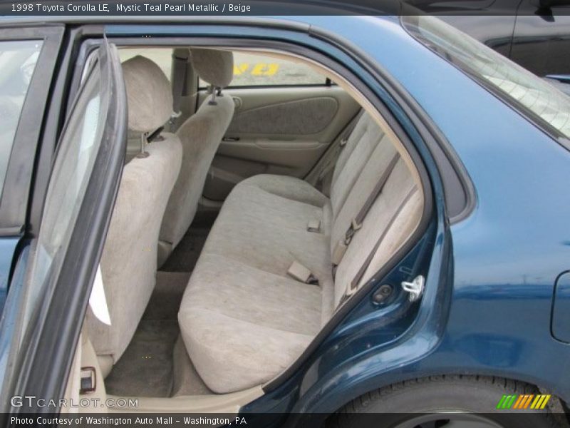 Mystic Teal Pearl Metallic / Beige 1998 Toyota Corolla LE