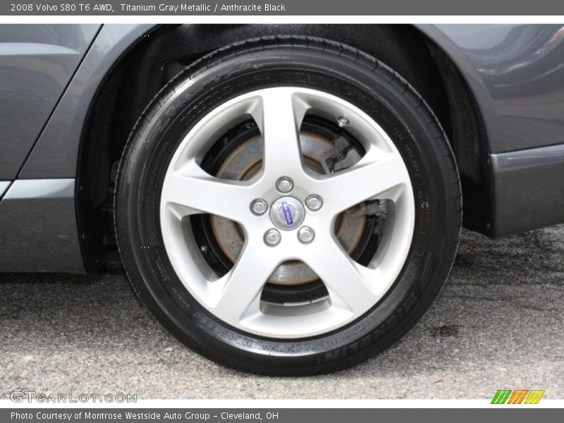 Titanium Gray Metallic / Anthracite Black 2008 Volvo S80 T6 AWD