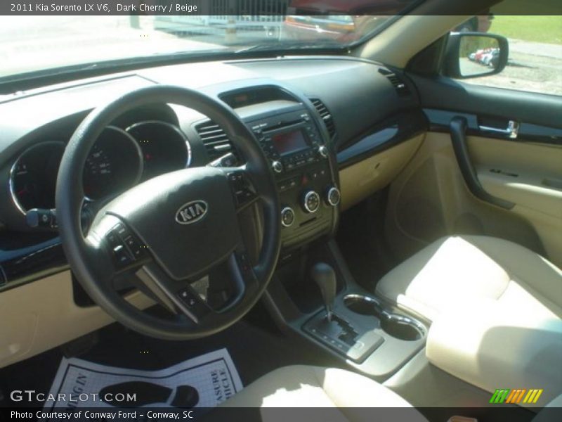 Dark Cherry / Beige 2011 Kia Sorento LX V6