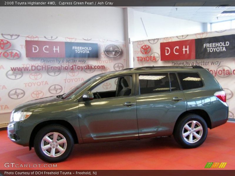 Cypress Green Pearl / Ash Gray 2008 Toyota Highlander 4WD