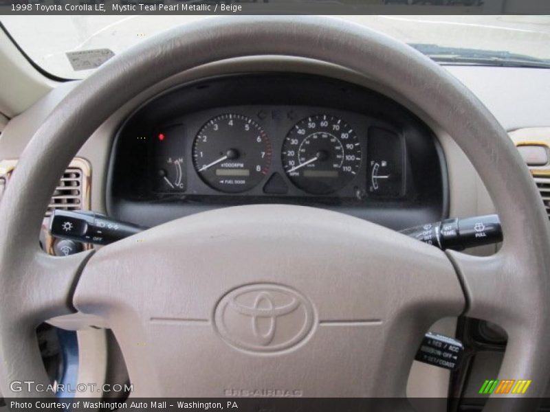 Mystic Teal Pearl Metallic / Beige 1998 Toyota Corolla LE