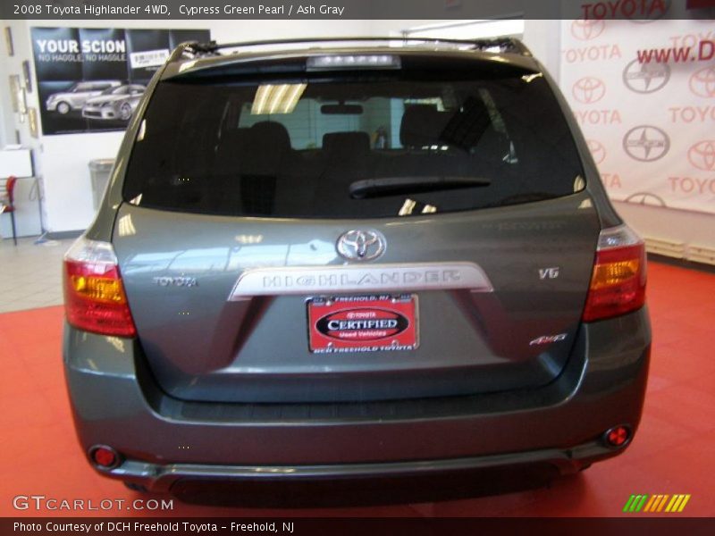 Cypress Green Pearl / Ash Gray 2008 Toyota Highlander 4WD
