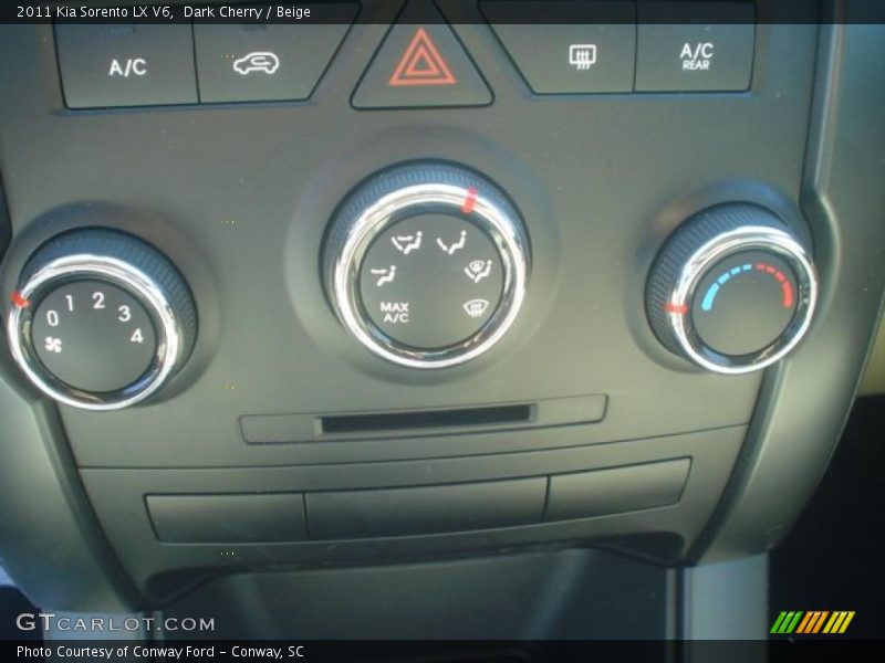 Dark Cherry / Beige 2011 Kia Sorento LX V6