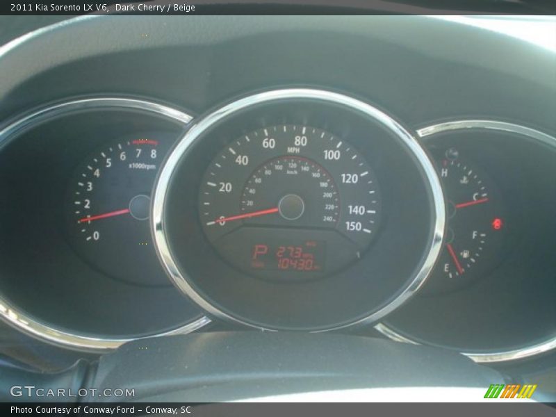 Dark Cherry / Beige 2011 Kia Sorento LX V6