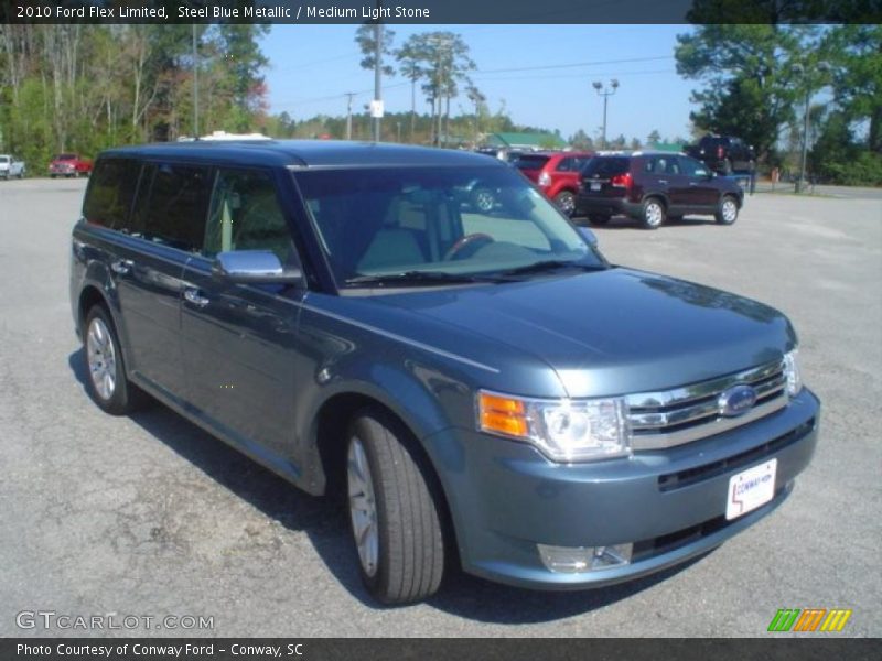Steel Blue Metallic / Medium Light Stone 2010 Ford Flex Limited