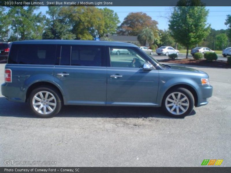 Steel Blue Metallic / Medium Light Stone 2010 Ford Flex Limited