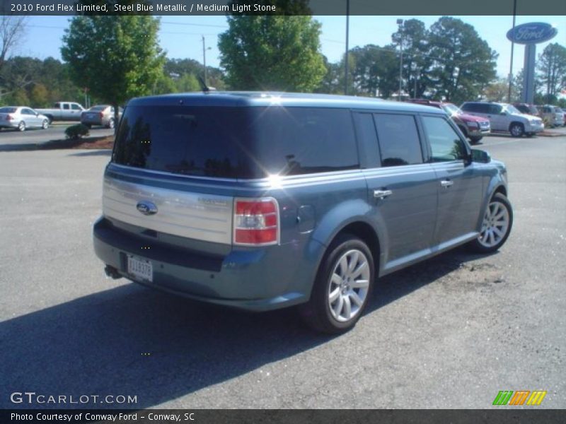Steel Blue Metallic / Medium Light Stone 2010 Ford Flex Limited