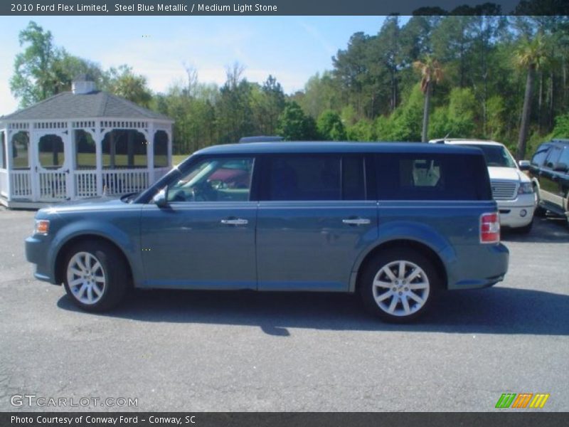 Steel Blue Metallic / Medium Light Stone 2010 Ford Flex Limited