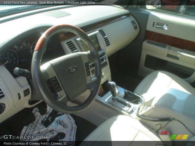 Steel Blue Metallic / Medium Light Stone 2010 Ford Flex Limited
