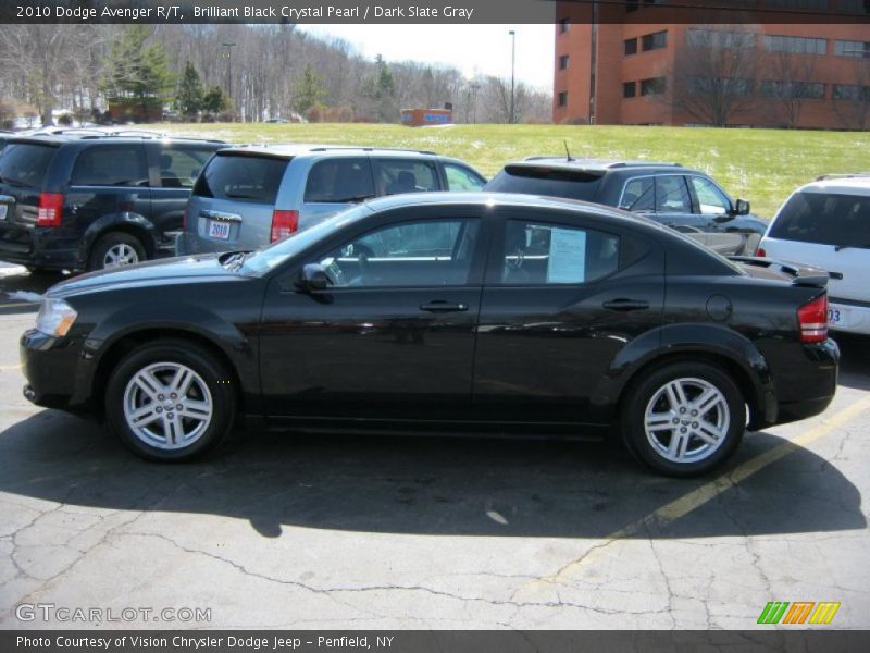 Brilliant Black Crystal Pearl / Dark Slate Gray 2010 Dodge Avenger R/T