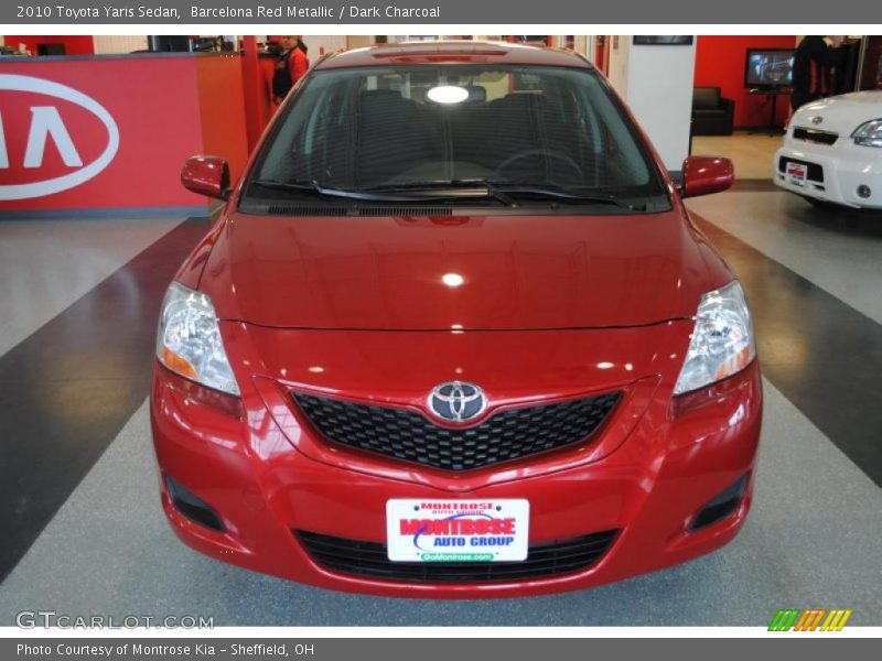 Barcelona Red Metallic / Dark Charcoal 2010 Toyota Yaris Sedan