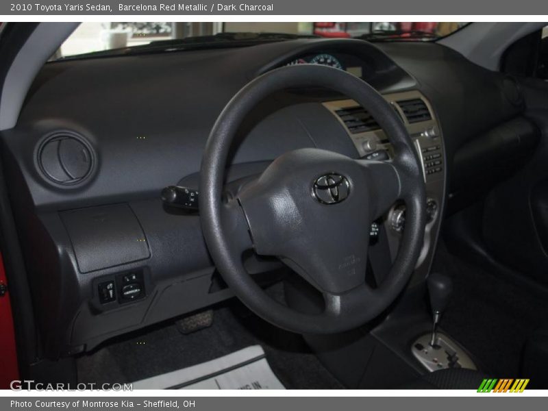 Barcelona Red Metallic / Dark Charcoal 2010 Toyota Yaris Sedan