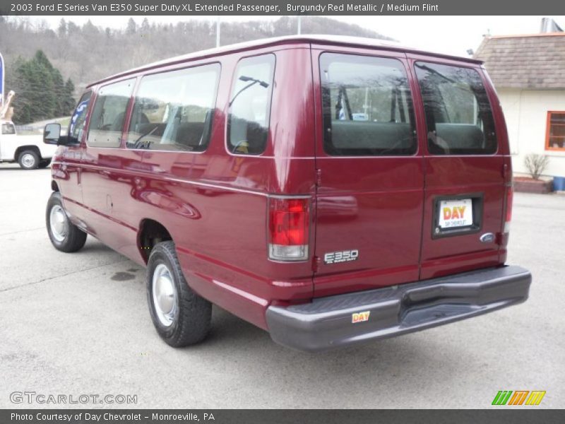 Burgundy Red Metallic / Medium Flint 2003 Ford E Series Van E350 Super Duty XL Extended Passenger