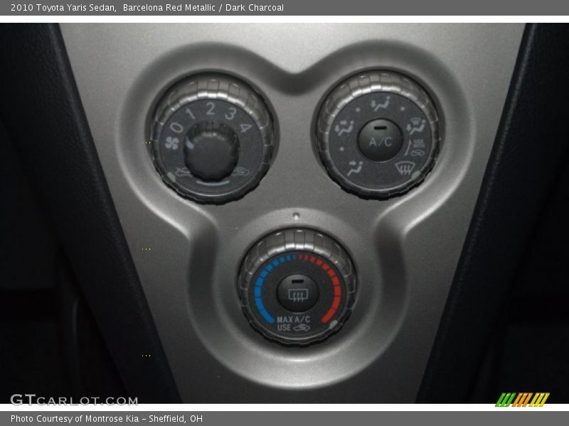 Barcelona Red Metallic / Dark Charcoal 2010 Toyota Yaris Sedan