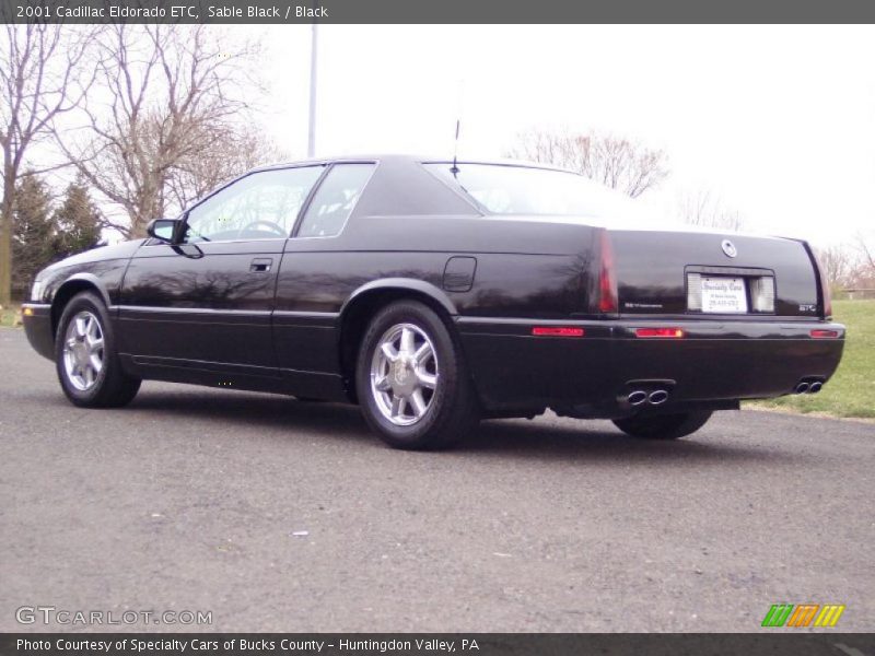 Sable Black / Black 2001 Cadillac Eldorado ETC