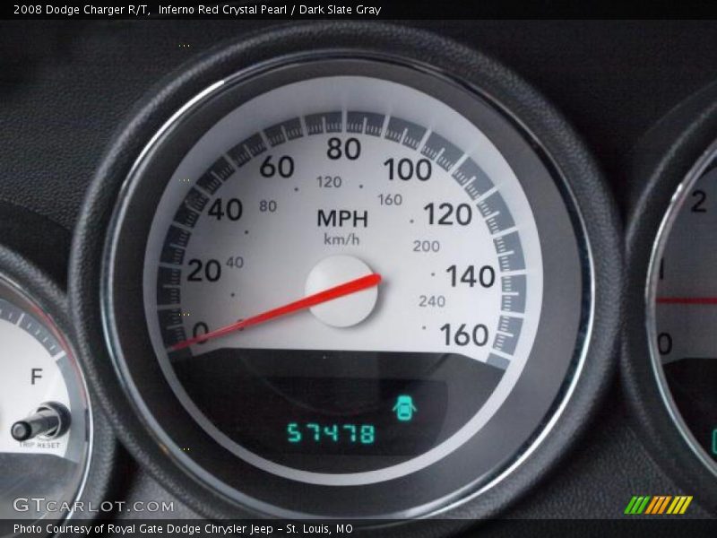 Inferno Red Crystal Pearl / Dark Slate Gray 2008 Dodge Charger R/T