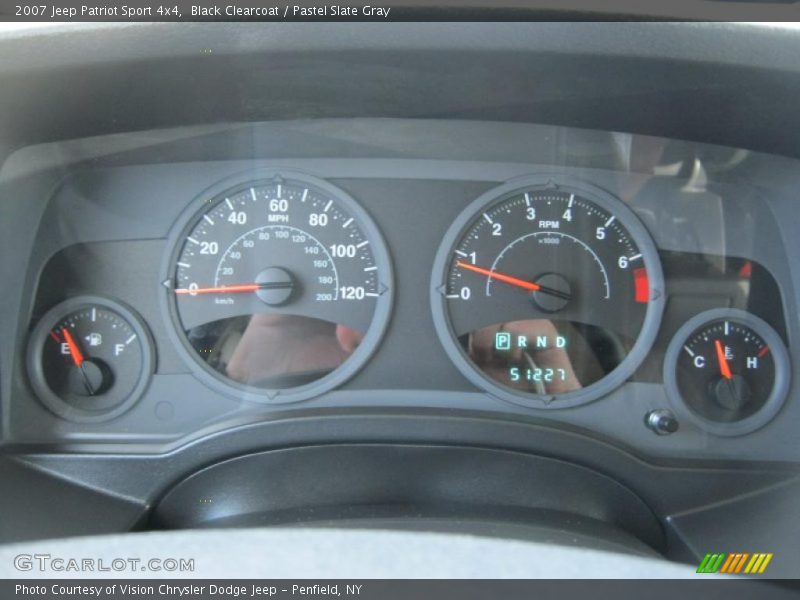 Black Clearcoat / Pastel Slate Gray 2007 Jeep Patriot Sport 4x4