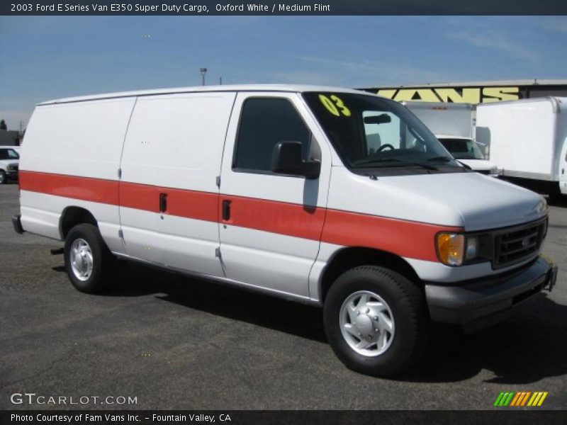 Oxford White / Medium Flint 2003 Ford E Series Van E350 Super Duty Cargo