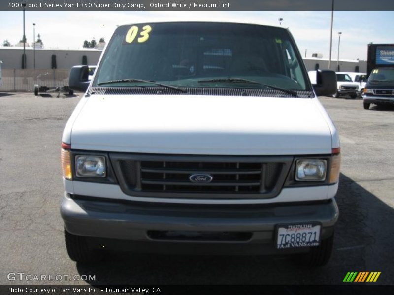 Oxford White / Medium Flint 2003 Ford E Series Van E350 Super Duty Cargo