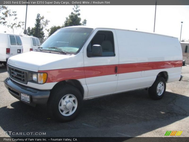 Oxford White / Medium Flint 2003 Ford E Series Van E350 Super Duty Cargo