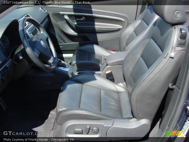 Thunder Blue Metallic / Titan Black 2007 Volkswagen Eos 3.2
