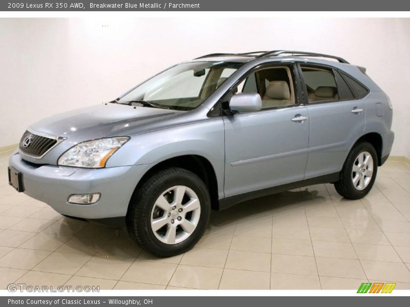 Breakwater Blue Metallic / Parchment 2009 Lexus RX 350 AWD