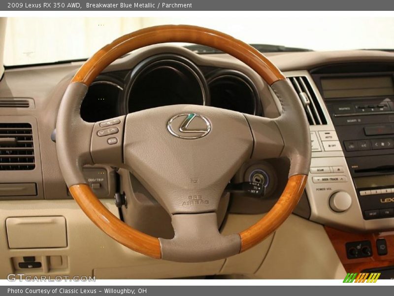 Breakwater Blue Metallic / Parchment 2009 Lexus RX 350 AWD