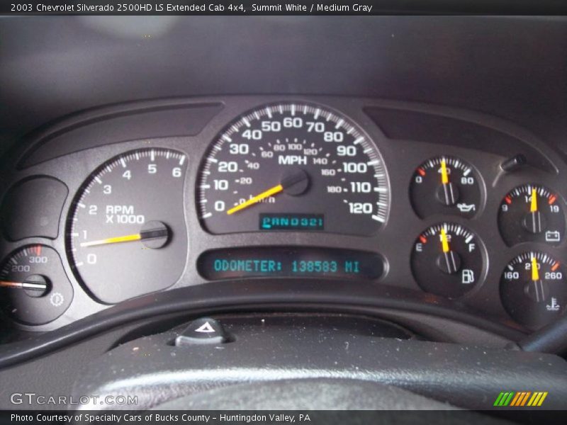 Summit White / Medium Gray 2003 Chevrolet Silverado 2500HD LS Extended Cab 4x4