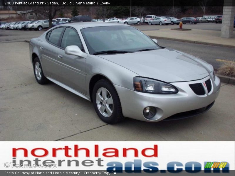 Liquid Silver Metallic / Ebony 2008 Pontiac Grand Prix Sedan