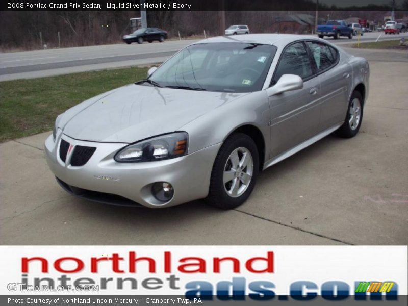 Liquid Silver Metallic / Ebony 2008 Pontiac Grand Prix Sedan