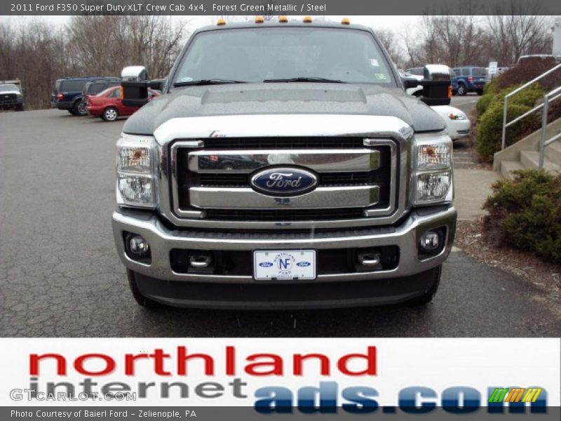 Forest Green Metallic / Steel 2011 Ford F350 Super Duty XLT Crew Cab 4x4