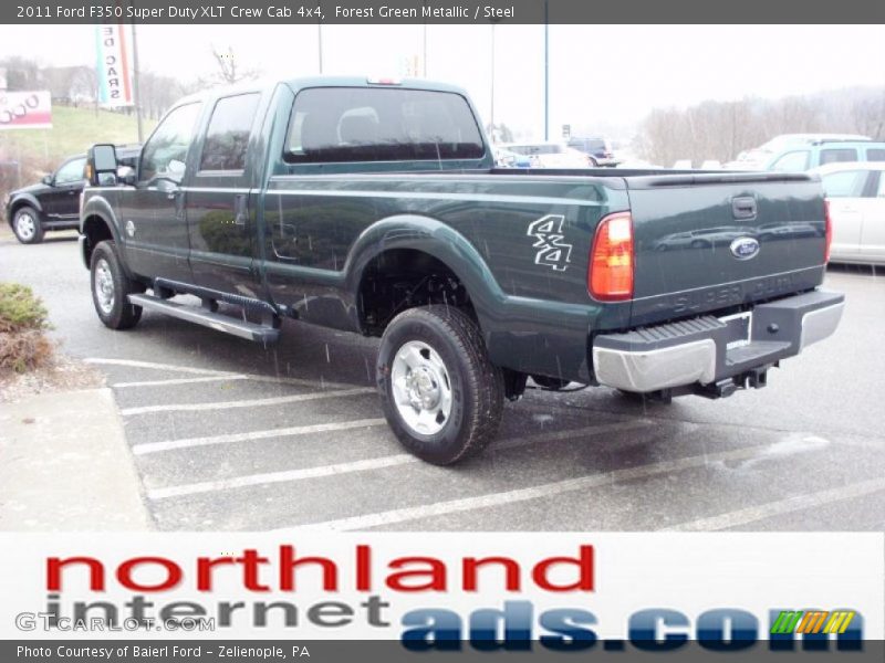 Forest Green Metallic / Steel 2011 Ford F350 Super Duty XLT Crew Cab 4x4