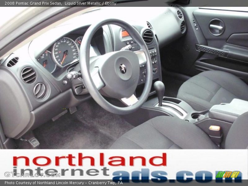 Liquid Silver Metallic / Ebony 2008 Pontiac Grand Prix Sedan