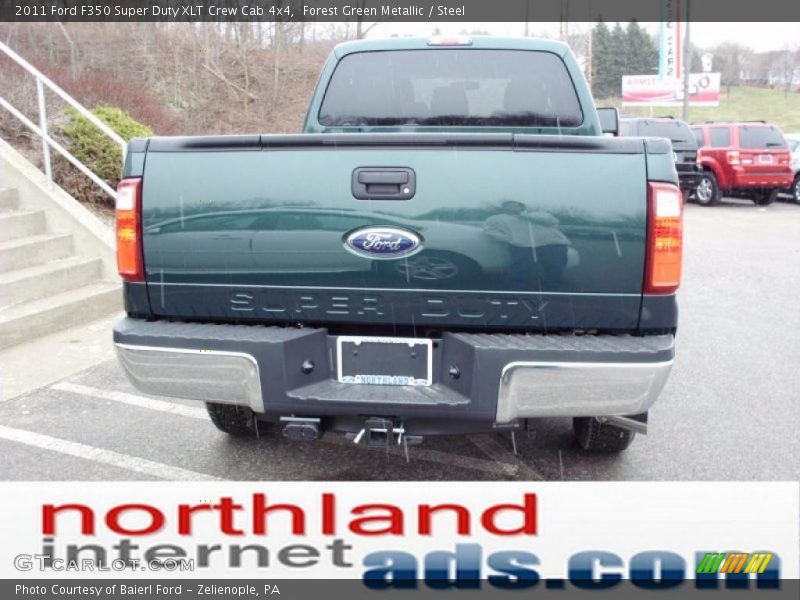 Forest Green Metallic / Steel 2011 Ford F350 Super Duty XLT Crew Cab 4x4