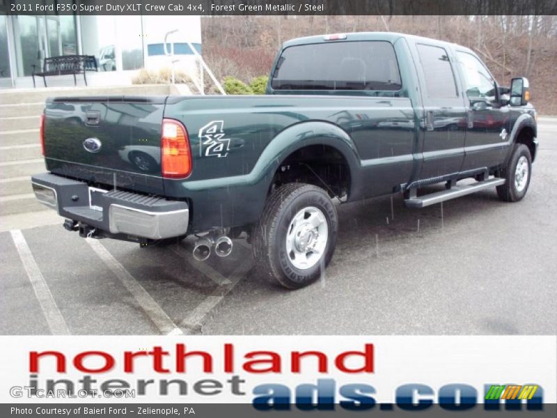 Forest Green Metallic / Steel 2011 Ford F350 Super Duty XLT Crew Cab 4x4