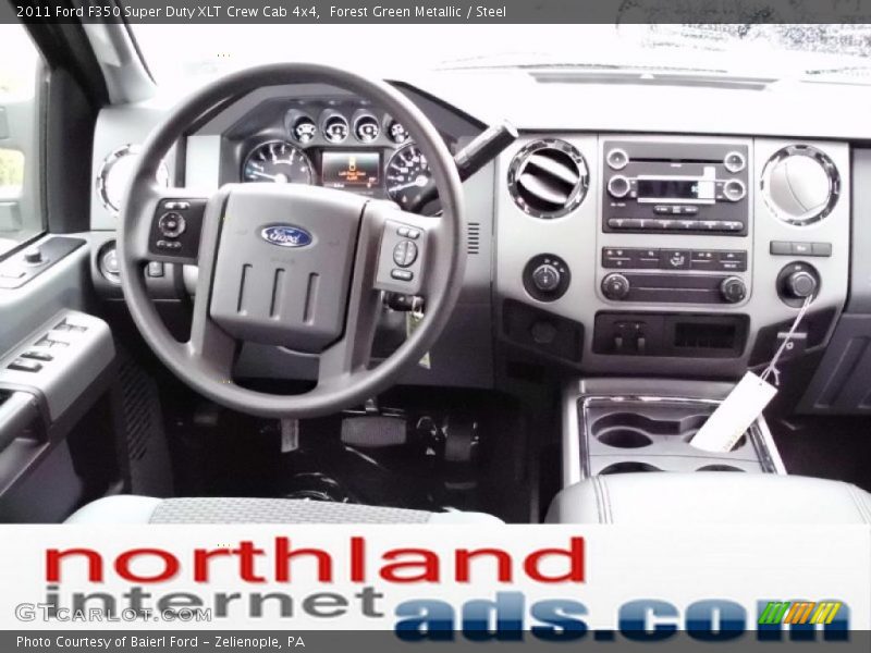 Forest Green Metallic / Steel 2011 Ford F350 Super Duty XLT Crew Cab 4x4