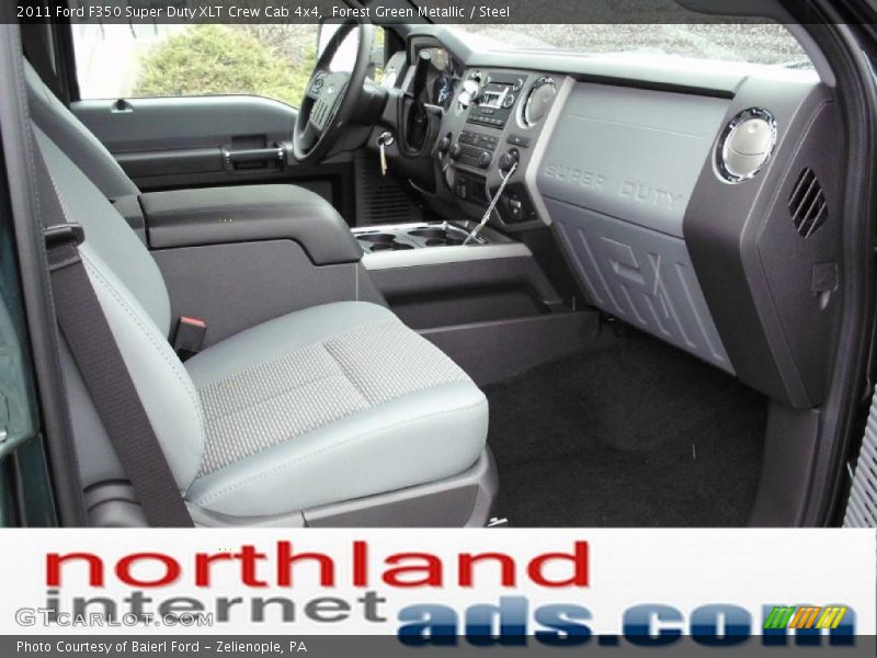 Forest Green Metallic / Steel 2011 Ford F350 Super Duty XLT Crew Cab 4x4