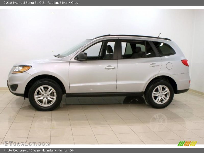Radiant Silver / Gray 2010 Hyundai Santa Fe GLS